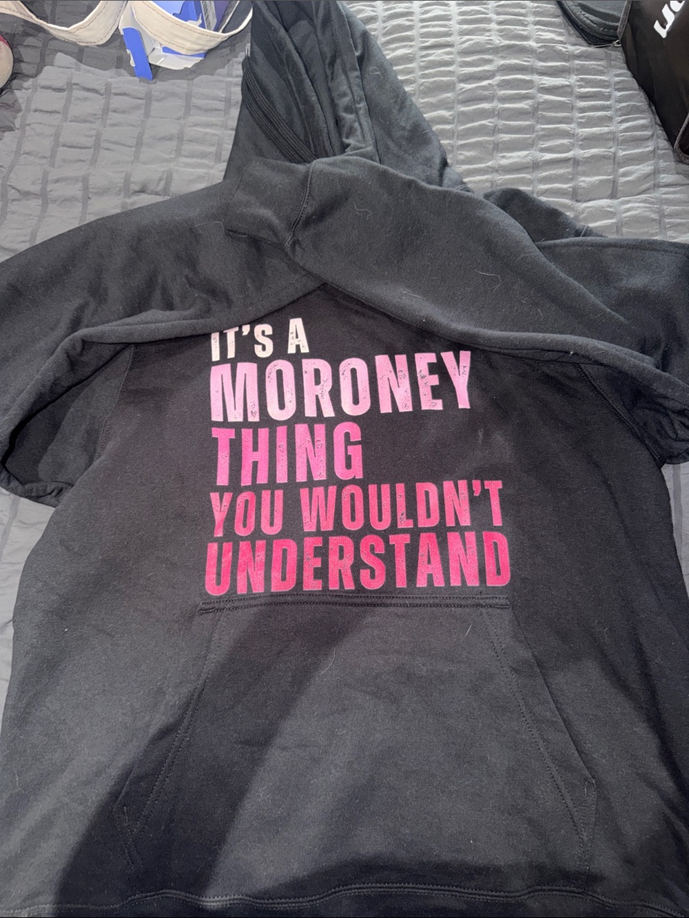 Megan Moroney Black Hoodie with Pink 'It's a Moroney Thing' Graphic